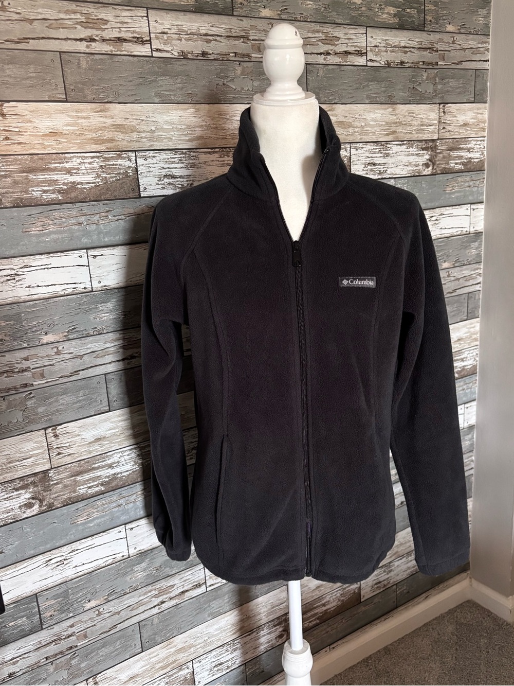 Columbia Black Full-Zip Fleece Cozy Casual Jacket Womens Size S